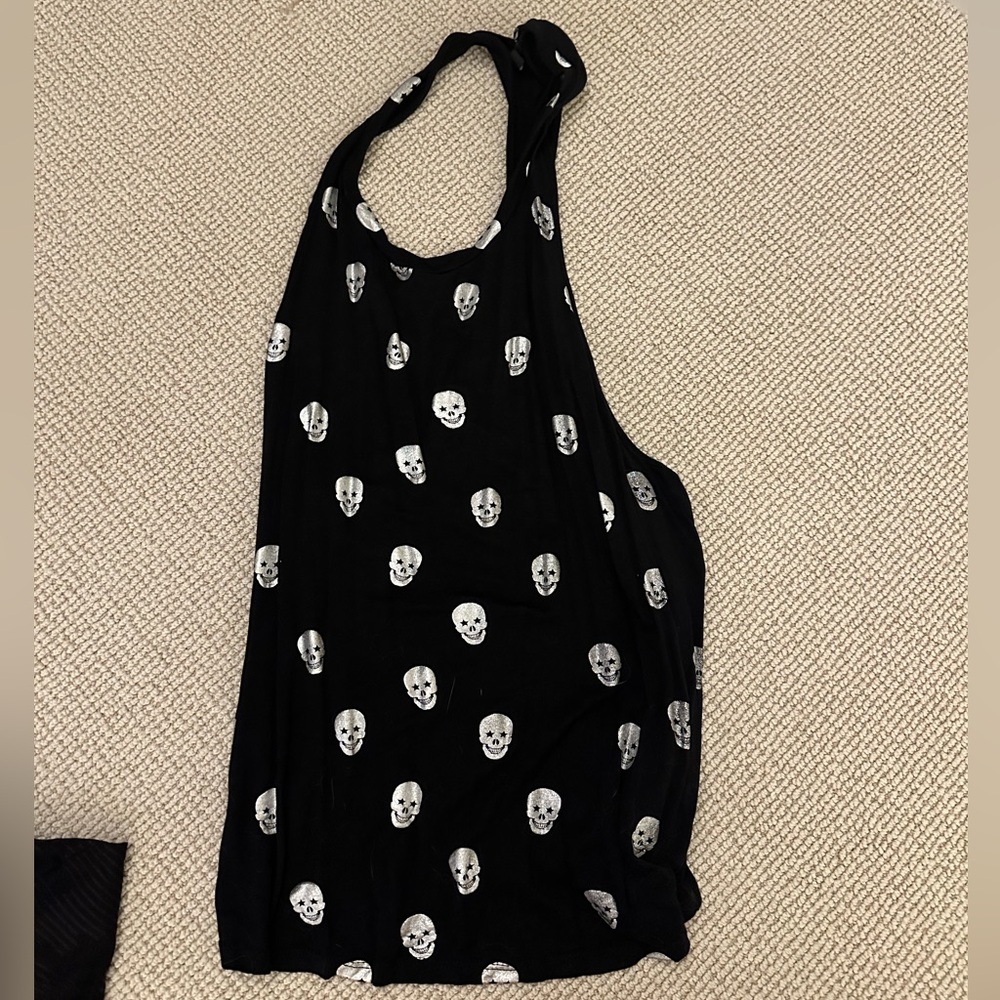 Terez Black Skull Tank Top